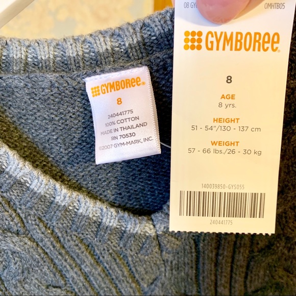 Boys Grey Sweater Vest Gymboree NWT Size 8 - Picture 5 of 8